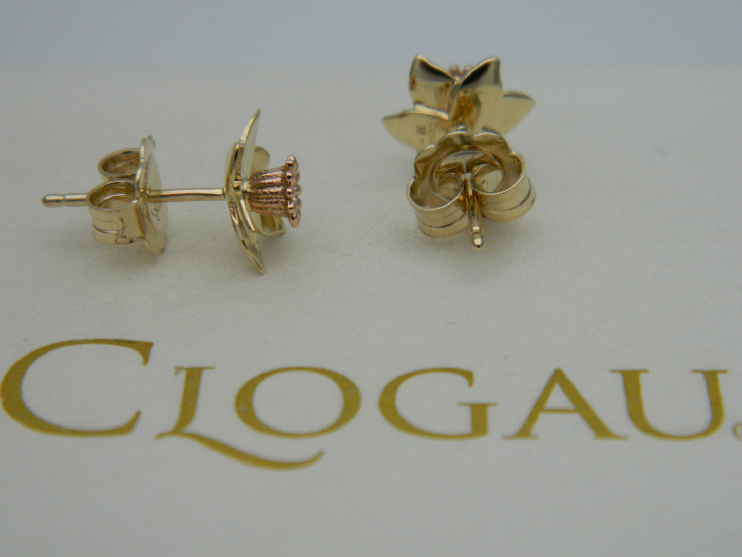 Clogau 9ct Yellow & Rose Gold Daffodil Stud Earrings