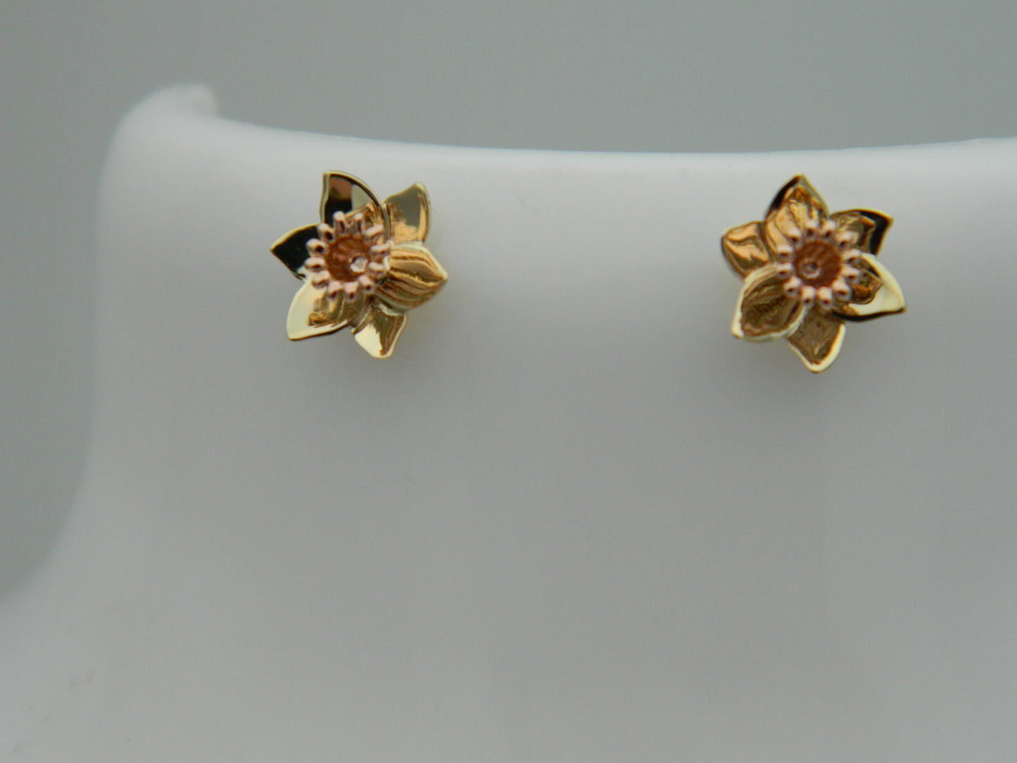 Clogau 9ct Yellow & Rose Gold Daffodil Stud Earrings