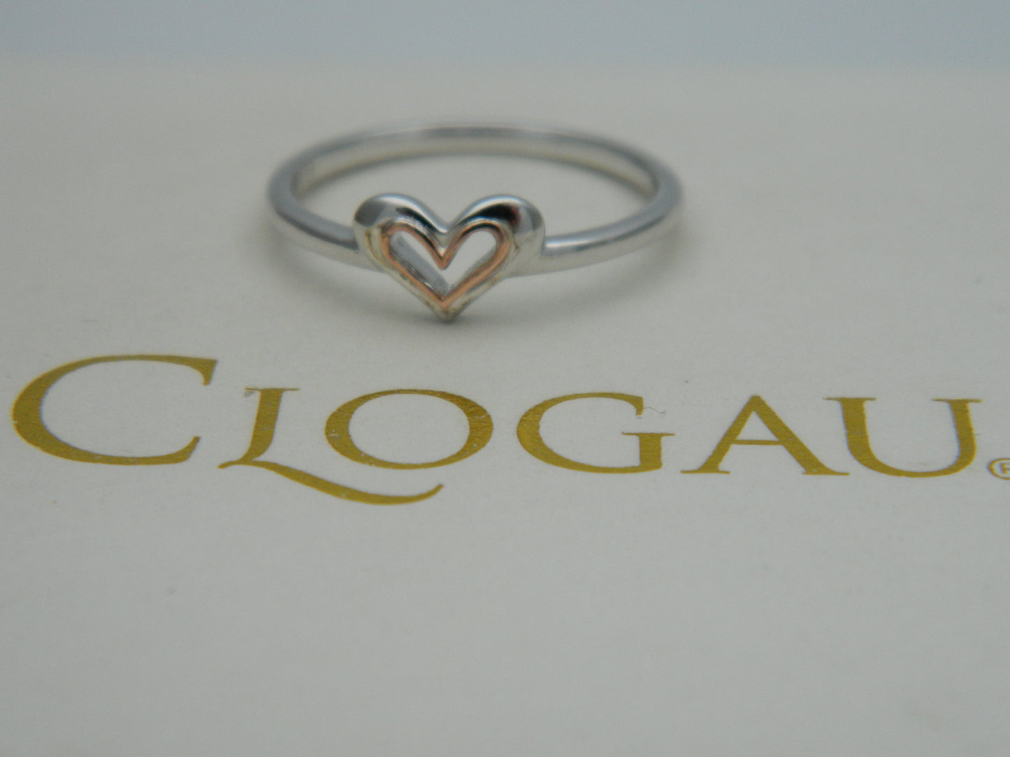 Clogau Sterling Silver & 9ct Rose Gold Always in my Heart Stacking Ring