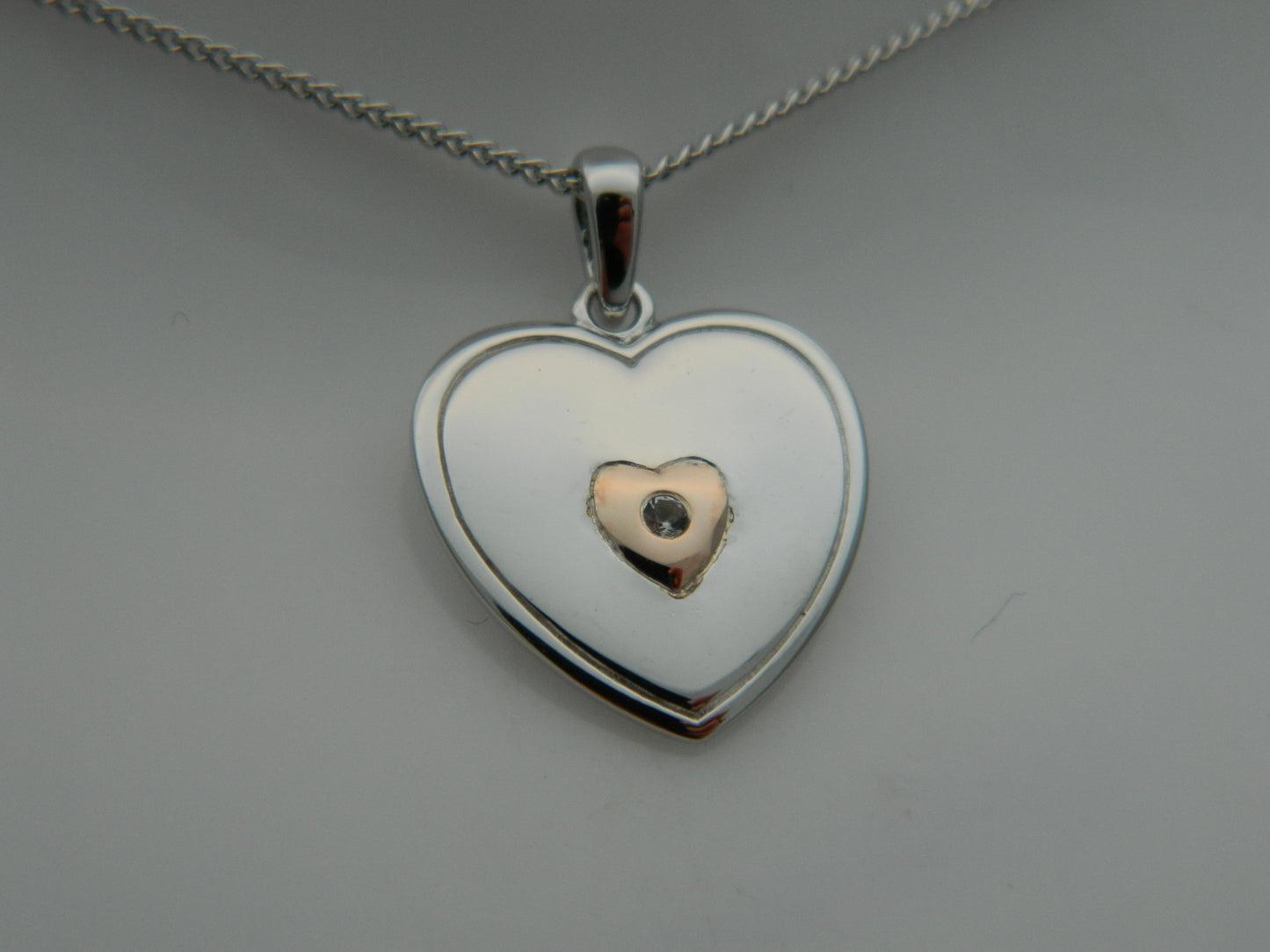 Clogau Sterling Silver & 9ct Rose Gold Cariad Heart Topaz Pendant