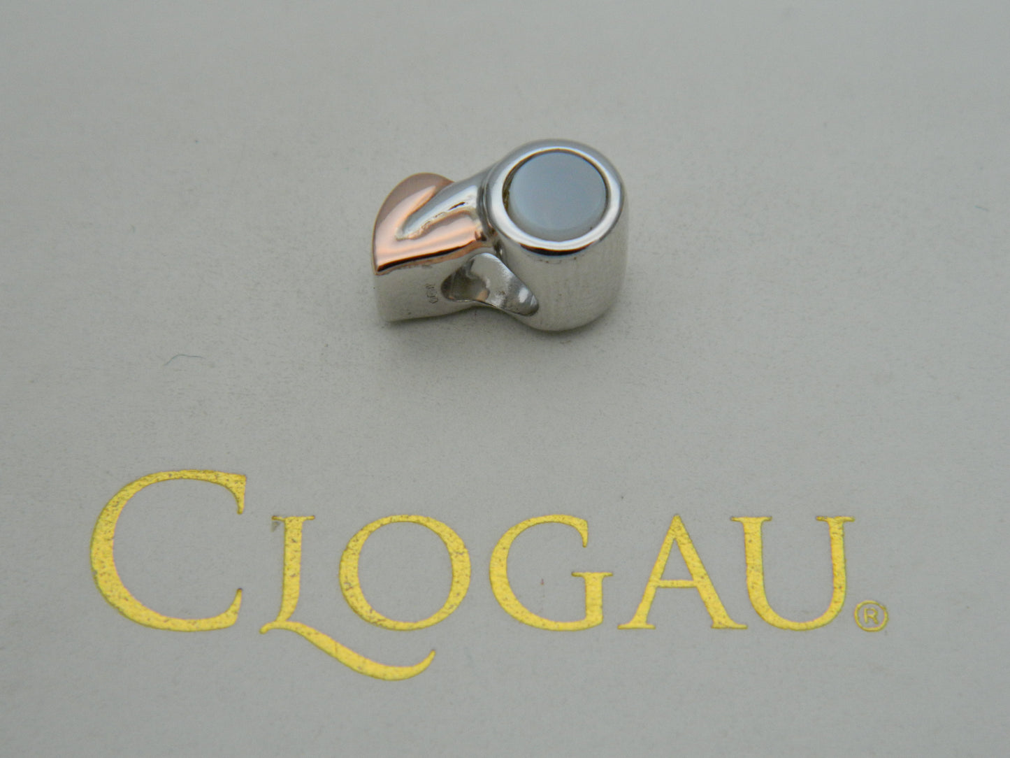 Clogau Sterling Silver & 9ct Rose Gold Moonstone (June) Birth Stone Milestones Bead Charm