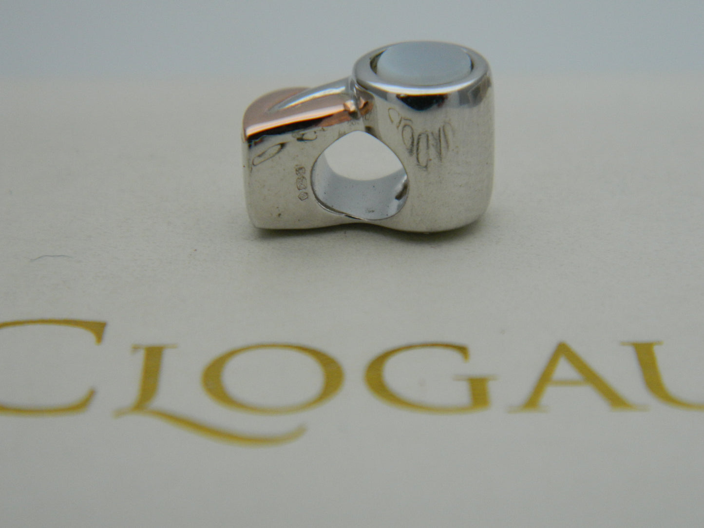 Clogau Sterling Silver & 9ct Rose Gold Moonstone (June) Birth Stone Milestones Bead Charm