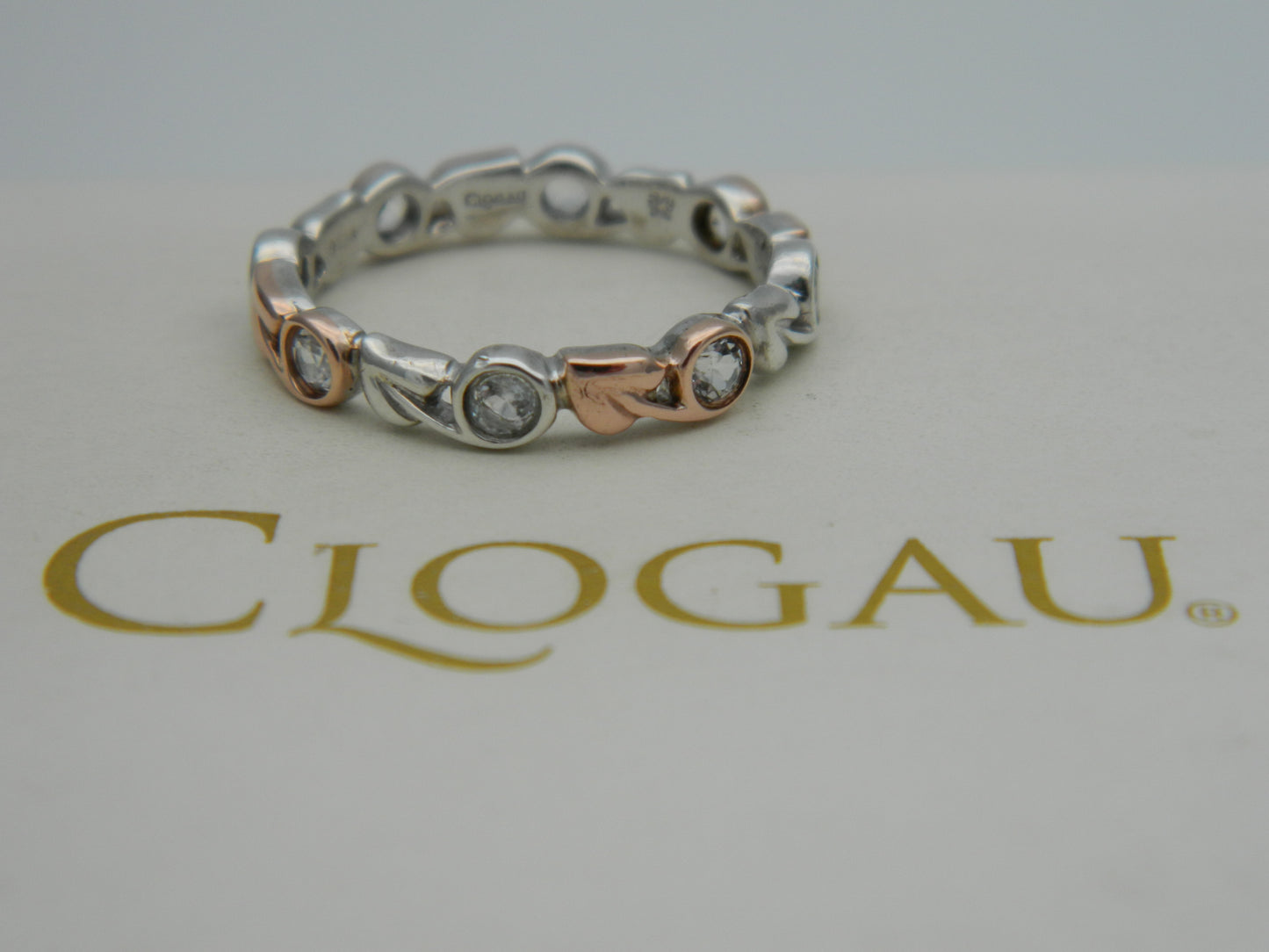 Clogau Sterling Silver & 9ct Rose Gold Tree of Life White Topaz Ring RRP £209.00