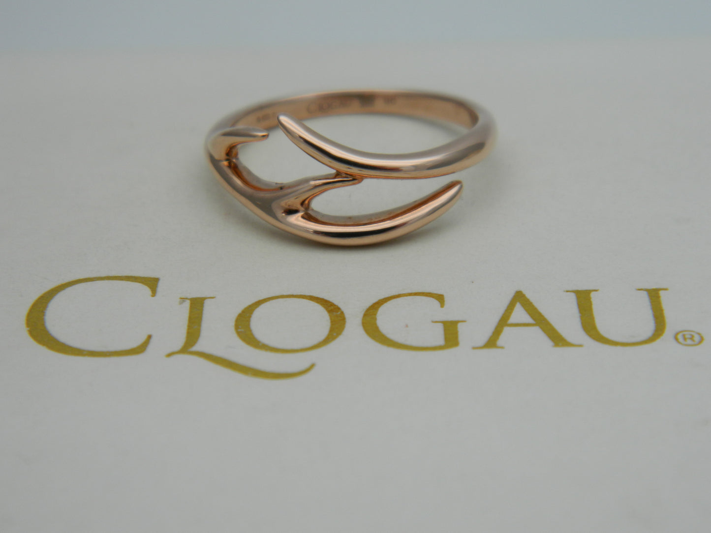 Clogau 9ct Rose Gold Red Hart Ring