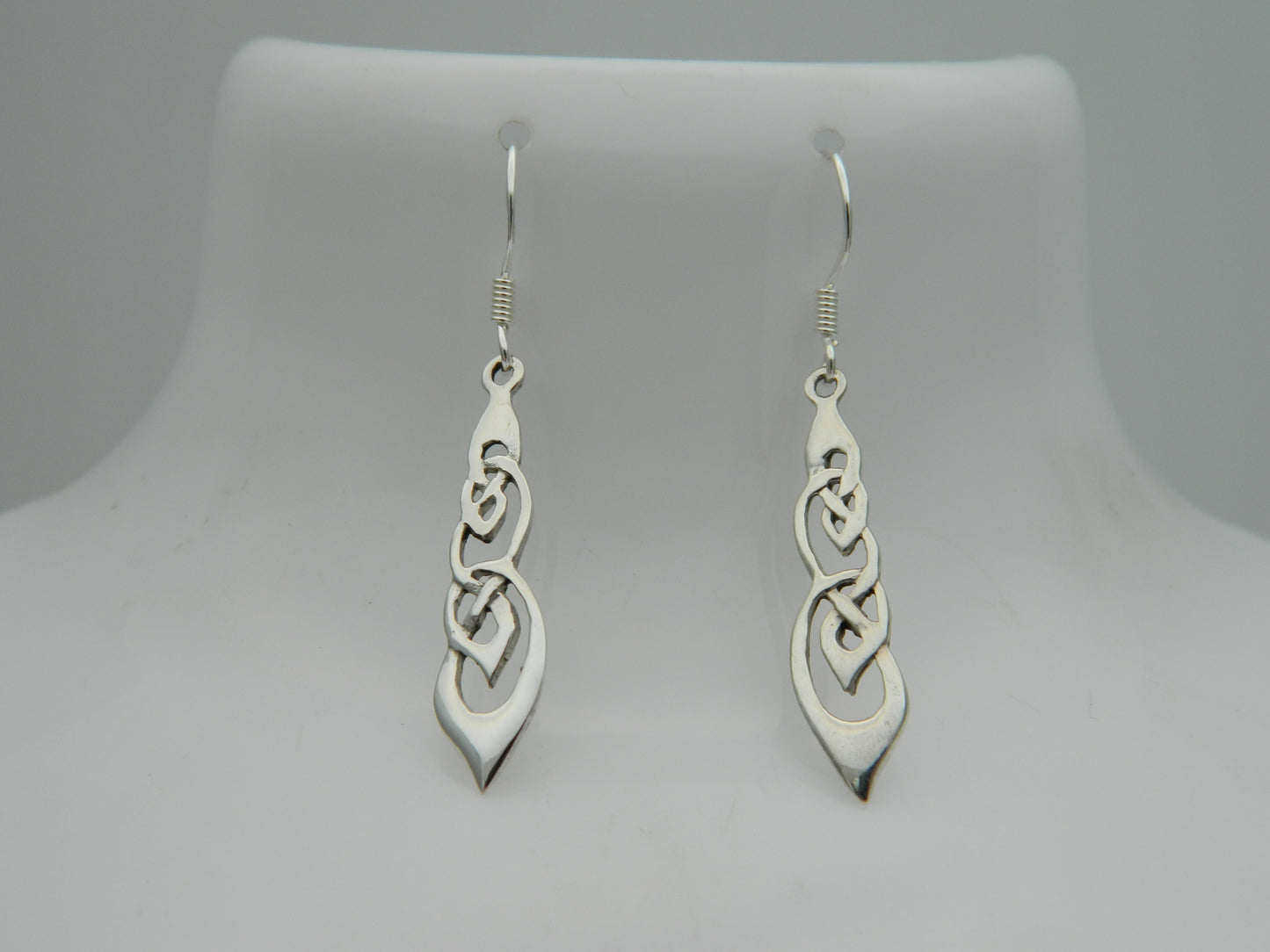 Sterling Silver Celtic Knot Drop Earrings