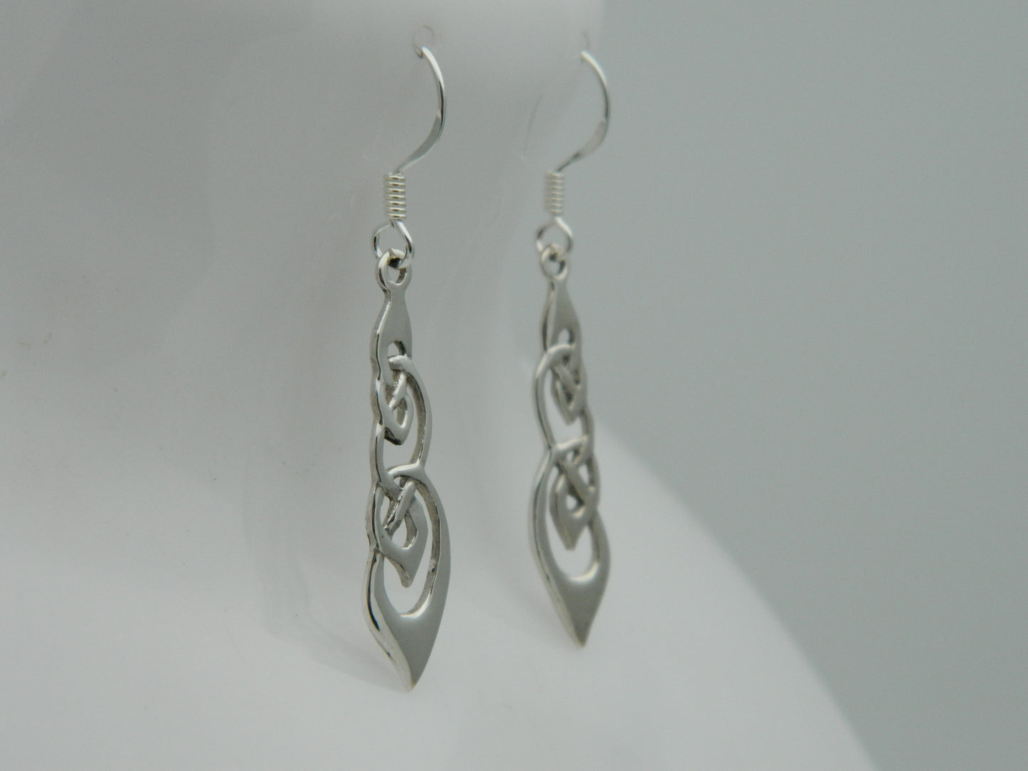 Sterling Silver Celtic Knot Drop Earrings