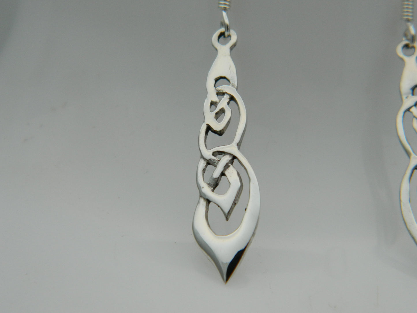 Sterling Silver Celtic Knot Drop Earrings