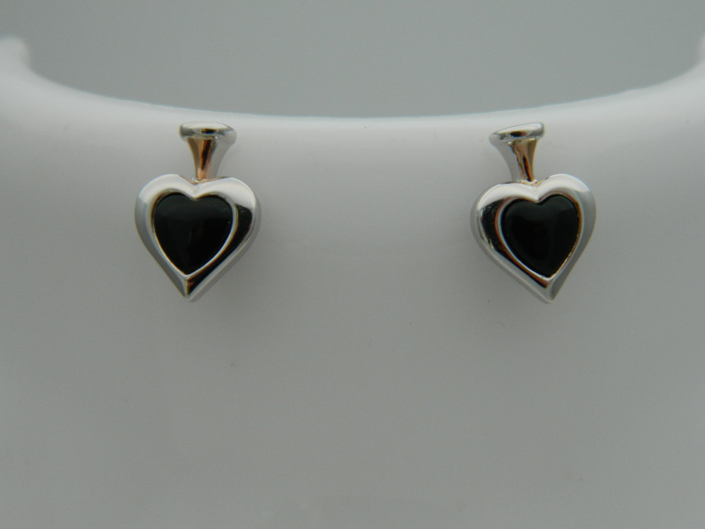 Clogau Sterling Silver & 9ct Rose Gold Magical Alice Agate Heart Stud Earrings