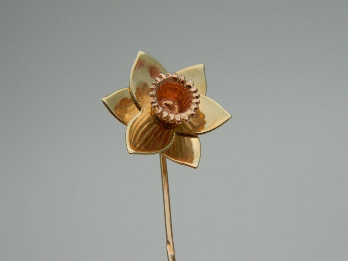 Clogau 9ct Yellow & Rose Gold Daffodil Lapel Pin (used)