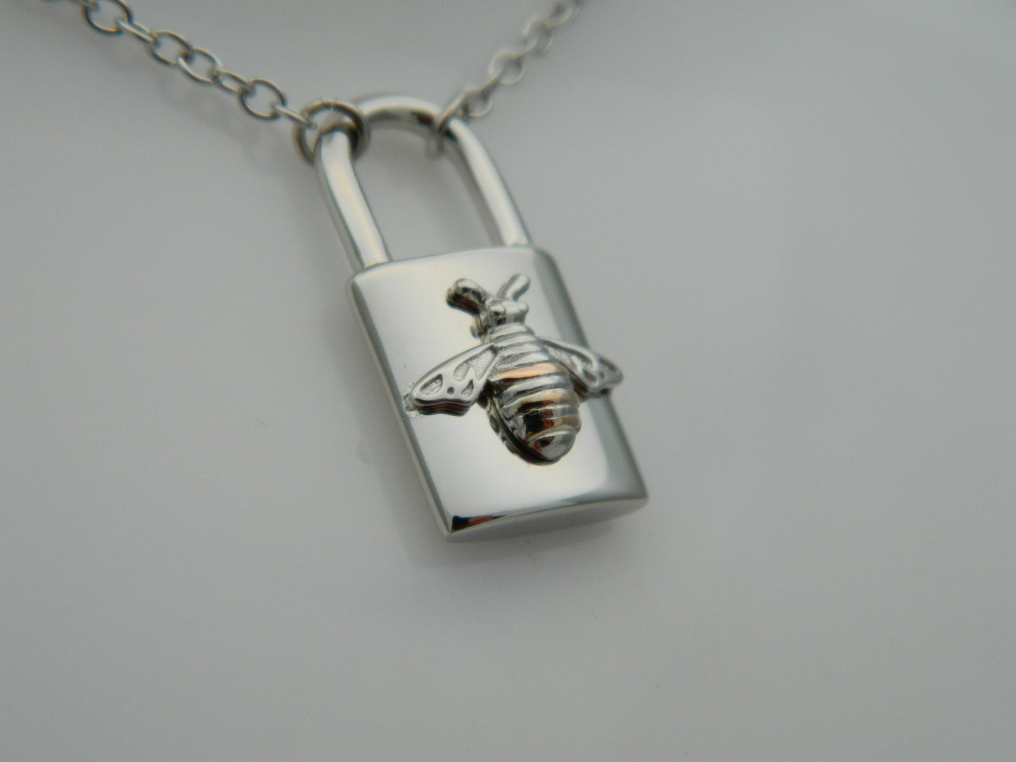 Clogau Sterling Silver & 9ct Rose Gold Honey Bee Padlock Necklace