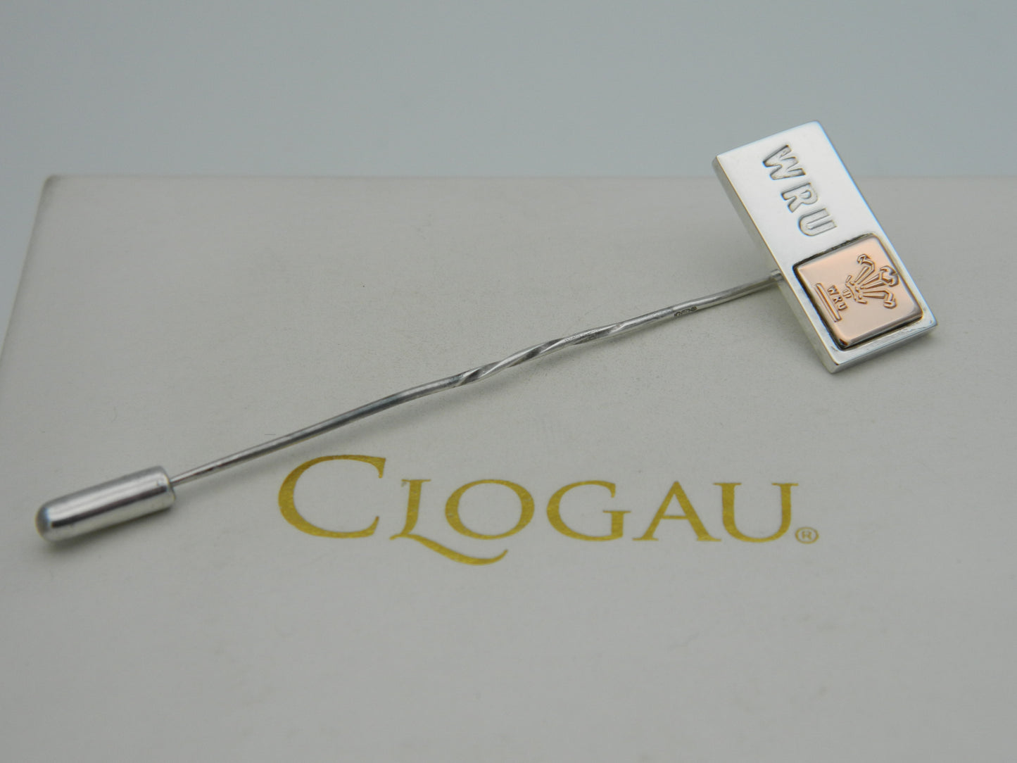 Clogau Sterling Silver & 9ct Rose Gold Welsh Rugby Union Lapel Pin (Slight Second)