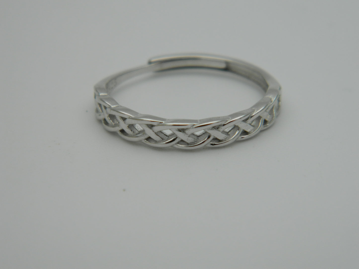 Sterling Silver Adjustable 3mm Celtic Knot Ring