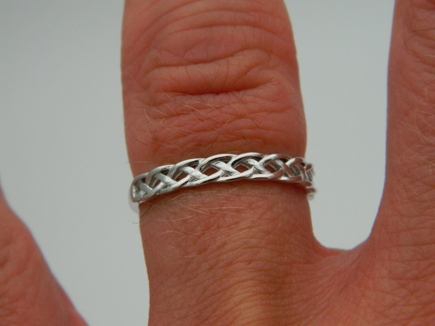 Sterling Silver Adjustable 3mm Celtic Knot Ring