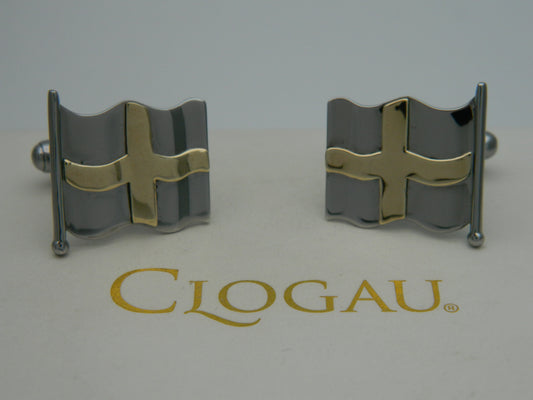 Clogau Sterling Silver & 9ct Yellow Gold St David's Cufflinks