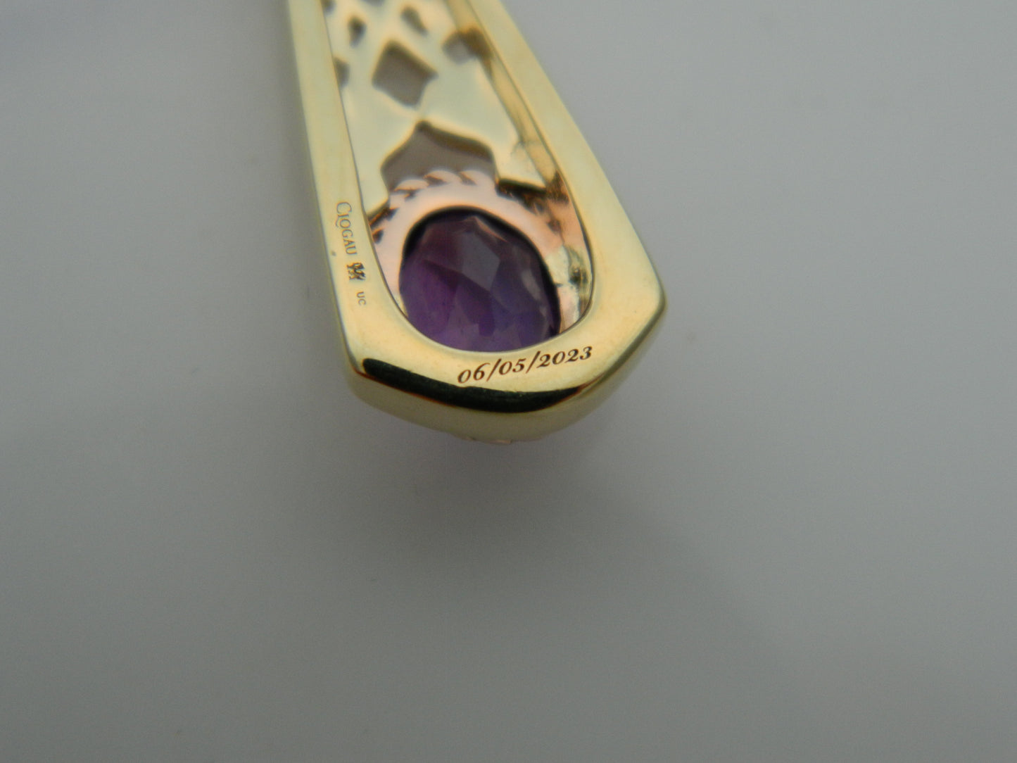 Clogau 9ct Yellow & Rose Gold Tree of Life Delphinium Amethyst & Diamond Pendant RRP £840.00