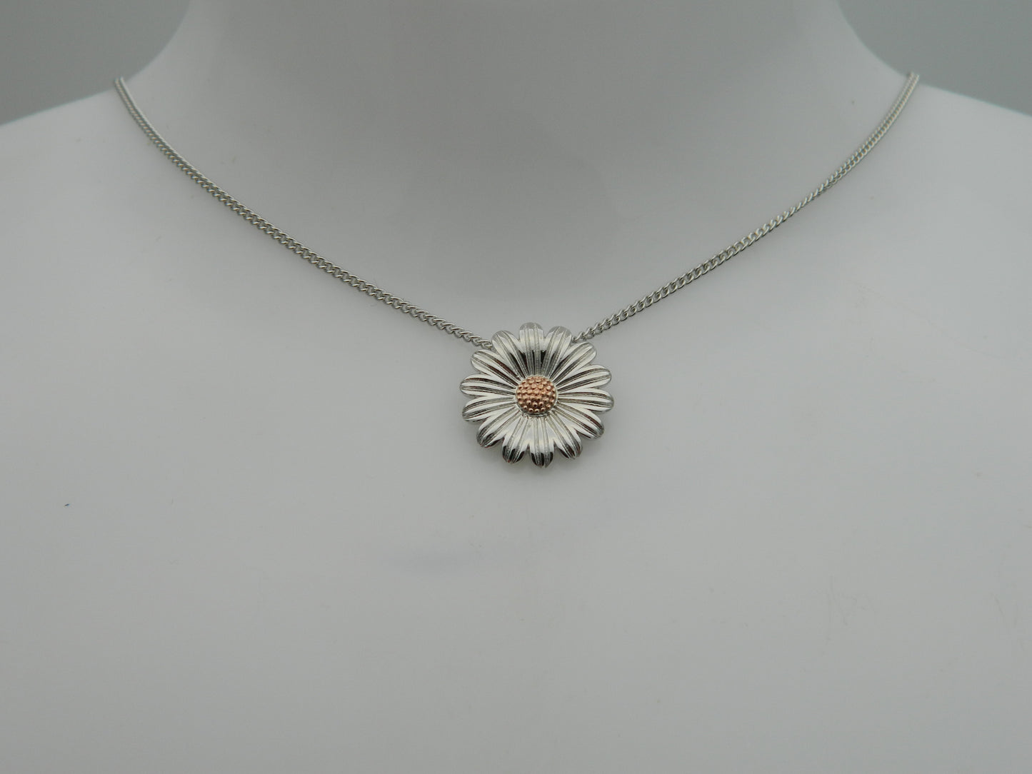 Clogau Sterling Silver & 9ct Rose Gold Daisy Pendant