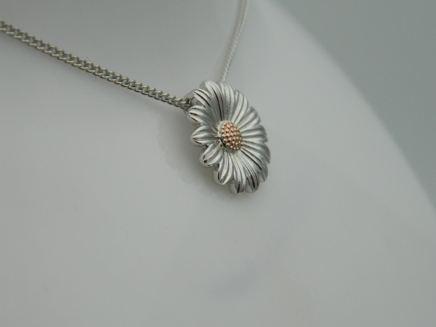 Clogau Sterling Silver & 9ct Rose Gold Daisy Pendant