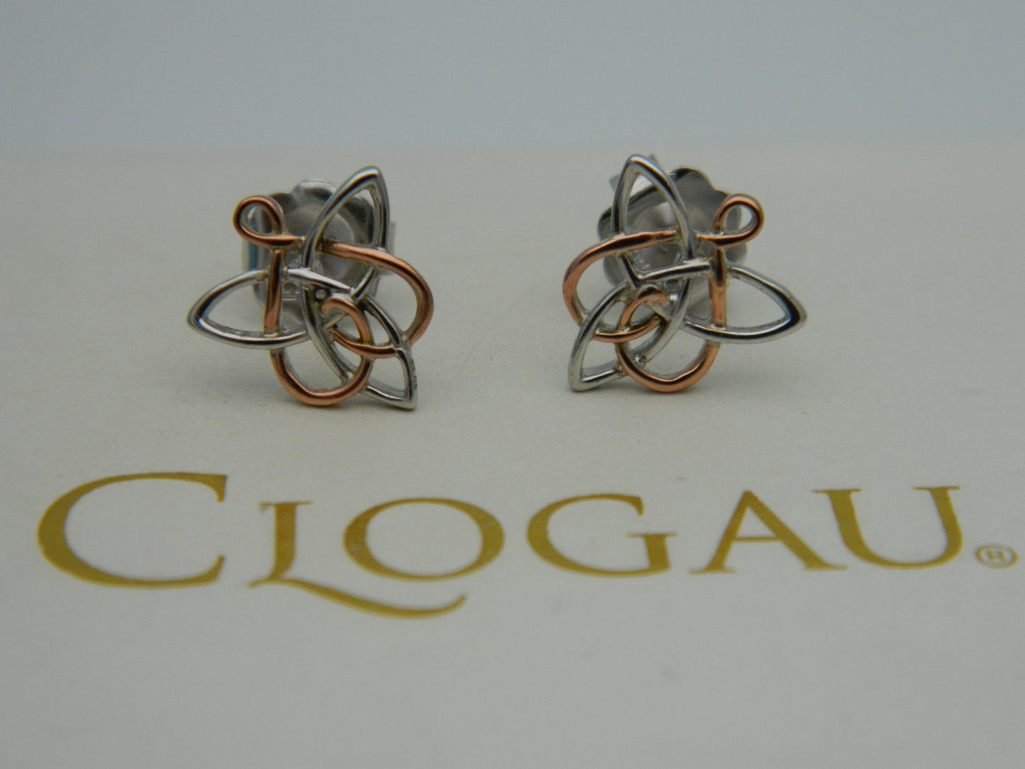 Clogau Sterling Silver & 9ct Rose Gold Fairies of the Mine Stud Earrings