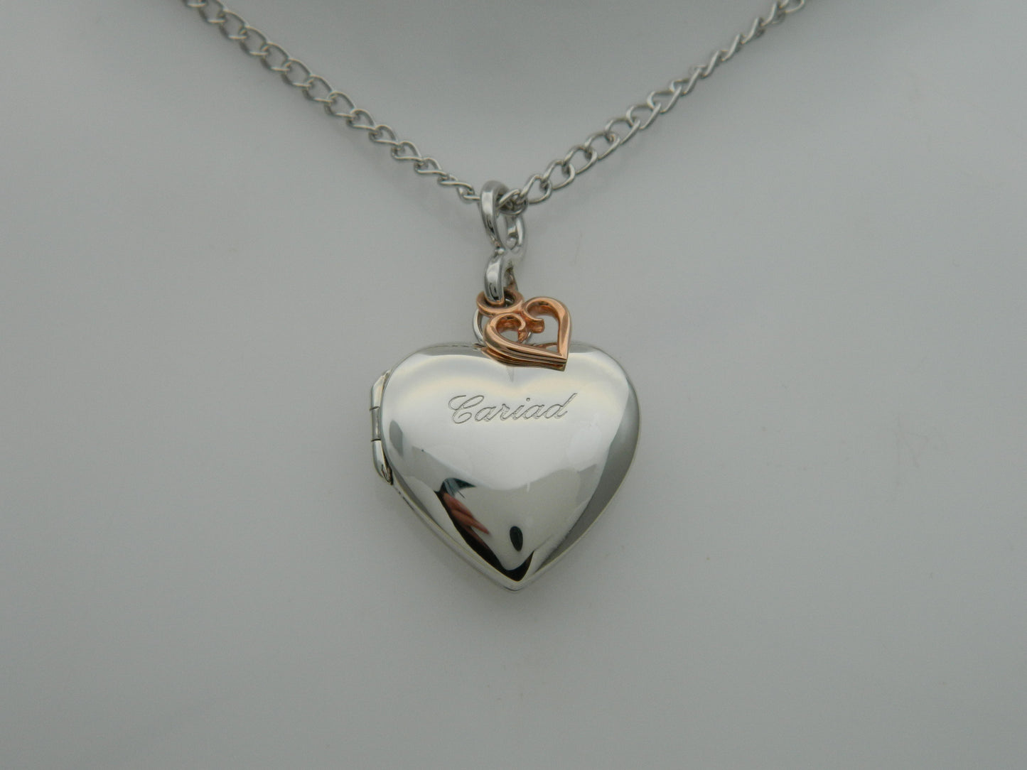 Clogau Sterling Silver & 9ct Rose Gold Cariad Heart Locket RRP £229.00 (slight second)