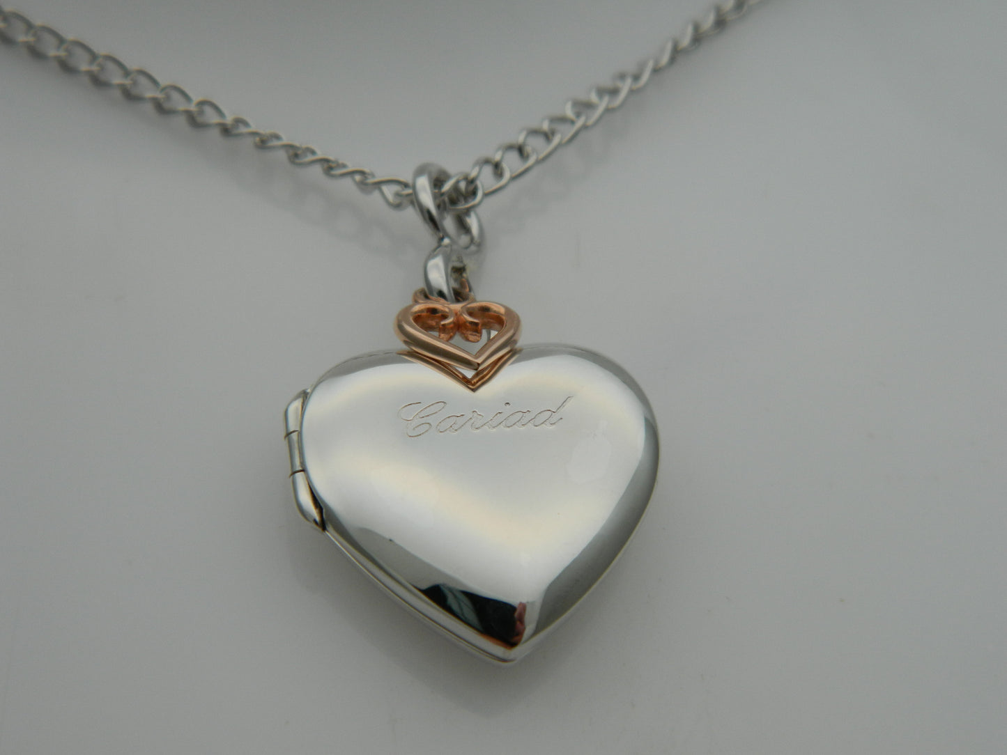 Clogau Sterling Silver & 9ct Rose Gold Cariad Heart Locket RRP £229.00 (slight second)