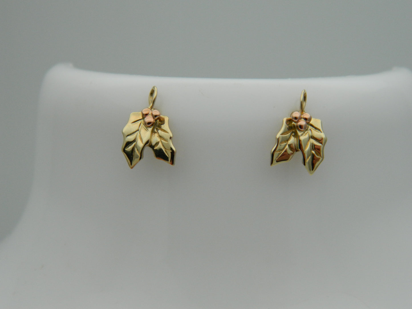 Clogau 9ct Yellow & Rose Gold Holly Stud Earrings