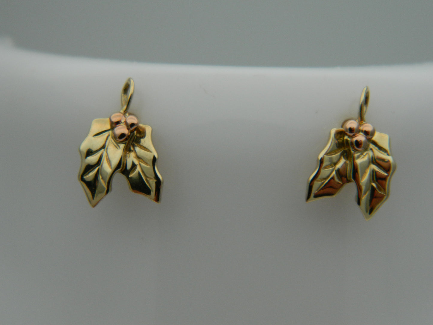 Clogau 9ct Yellow & Rose Gold Holly Stud Earrings