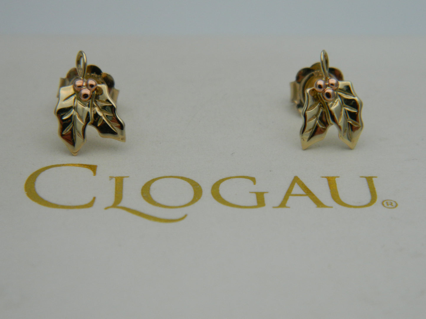 Clogau 9ct Yellow & Rose Gold Holly Stud Earrings