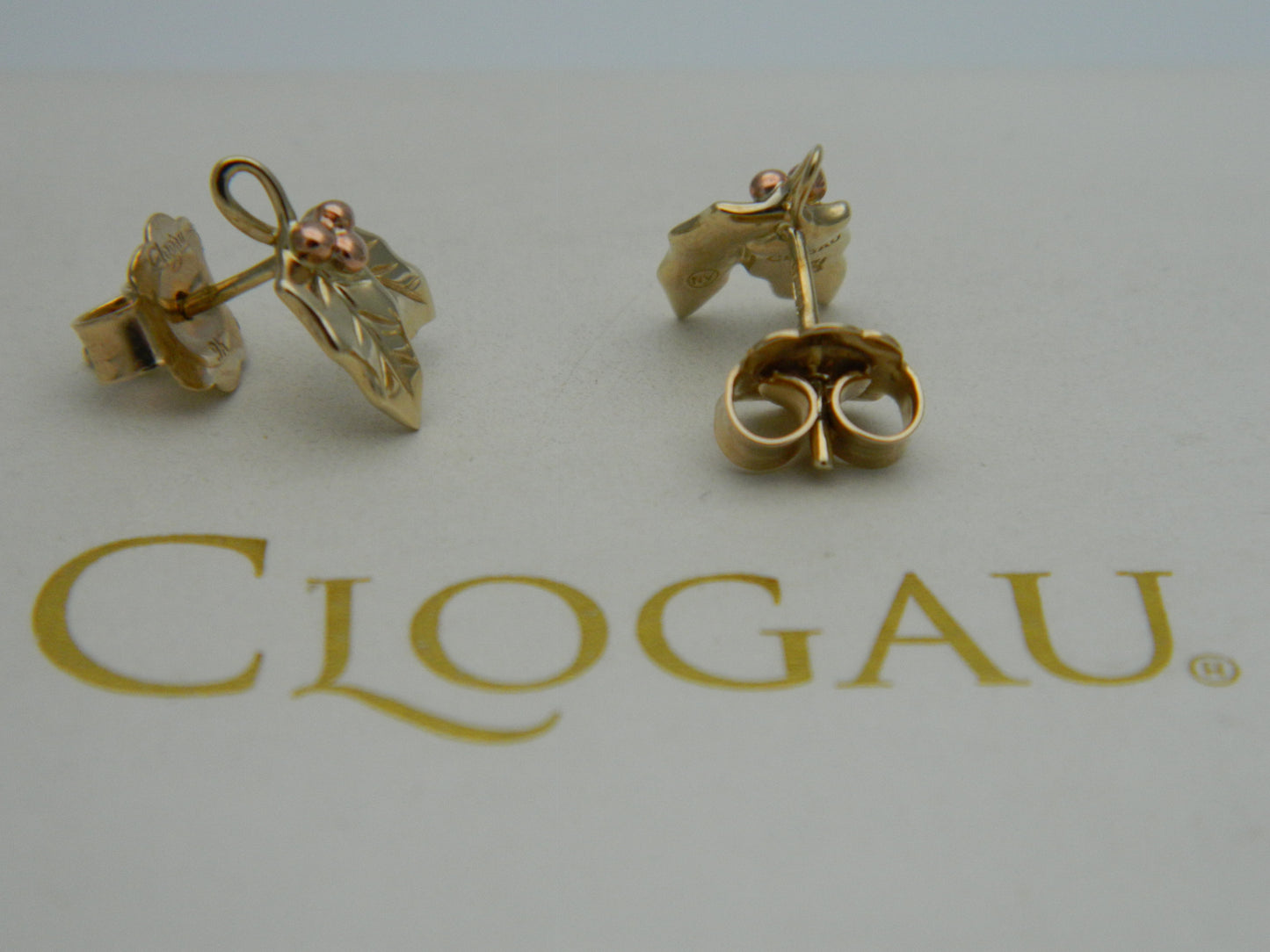 Clogau 9ct Yellow & Rose Gold Holly Stud Earrings