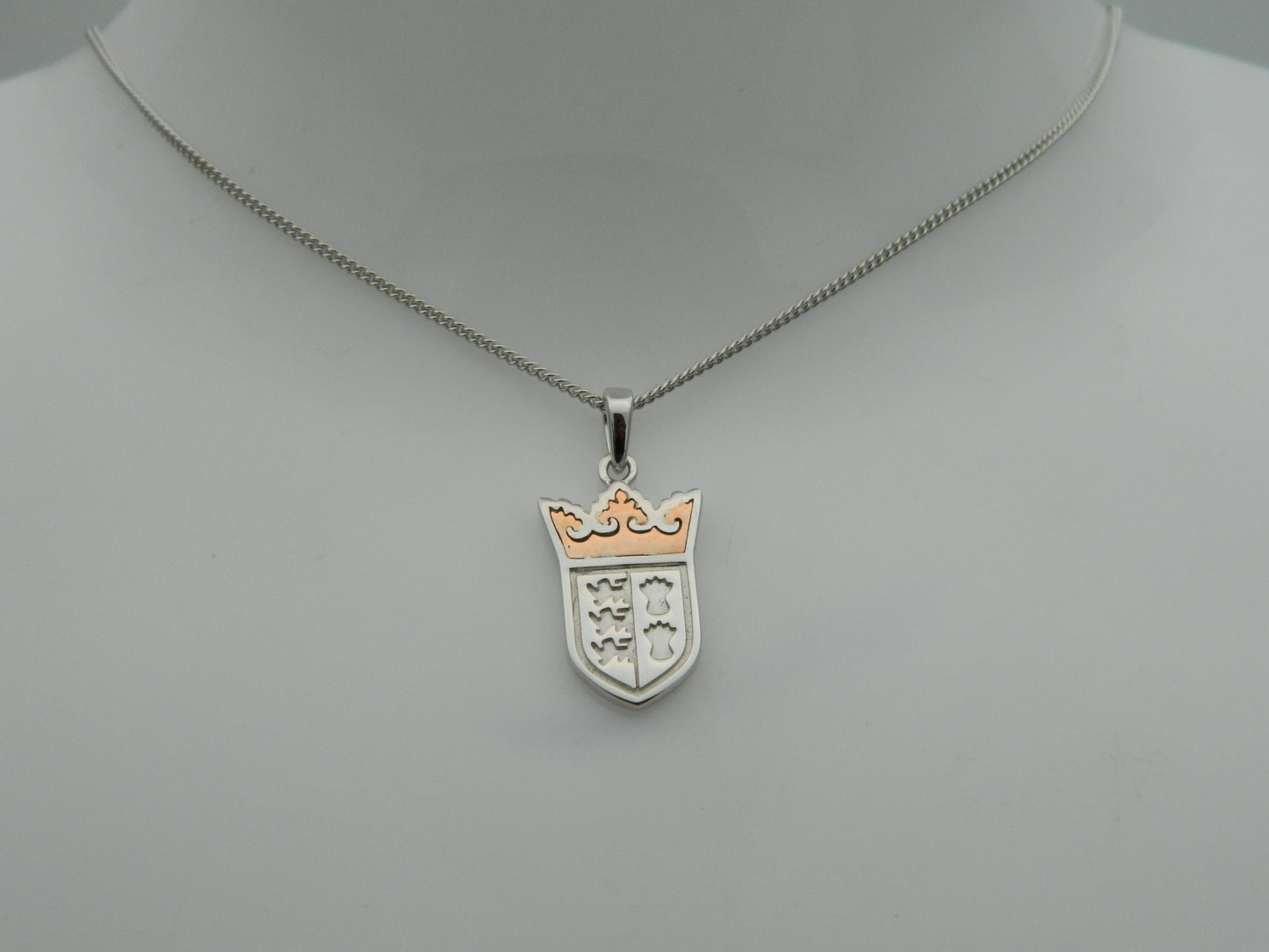Clogau Sterling Silver & 9ct Rose Gold Chester Racecourse Pendant