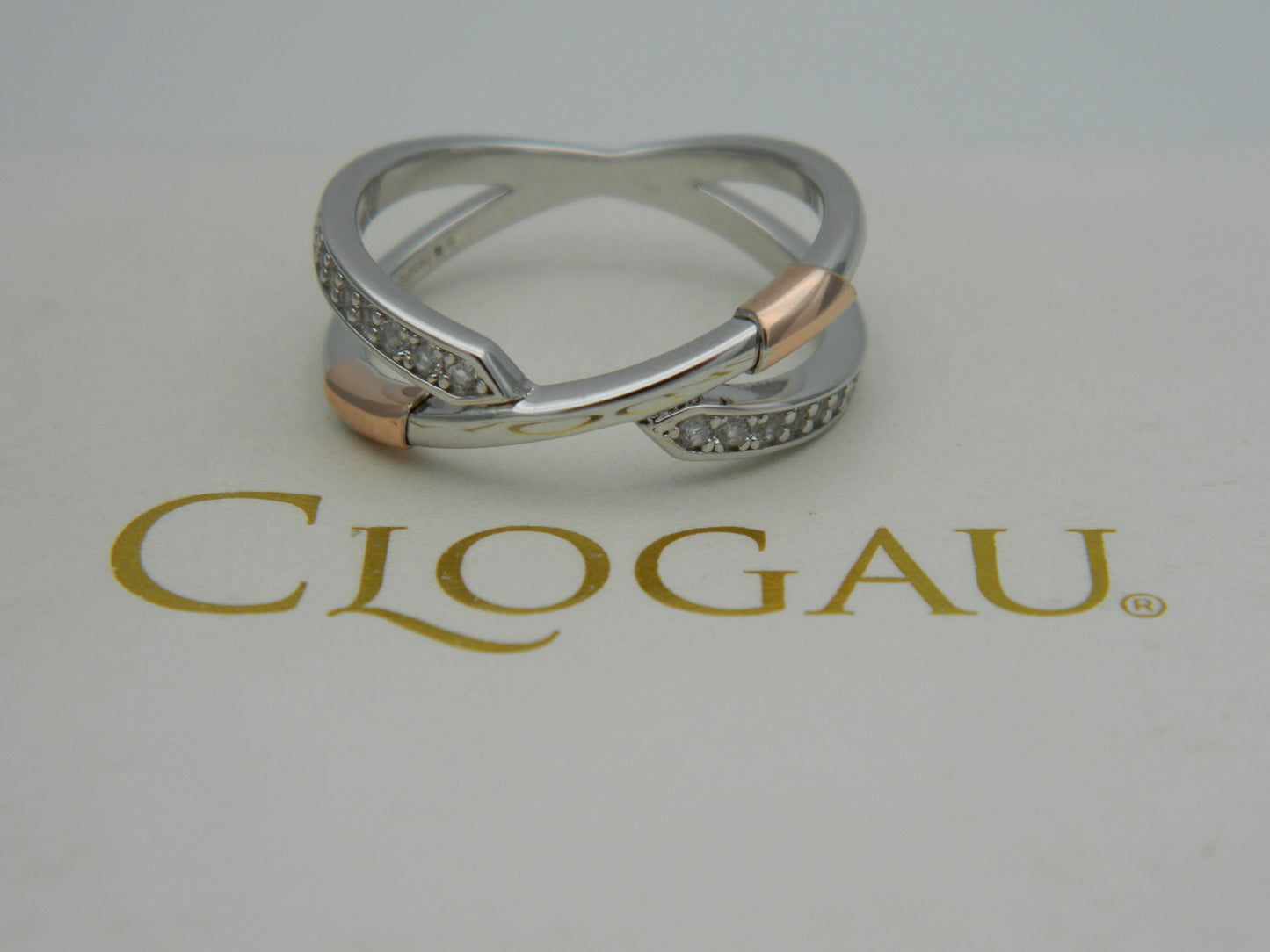 Clogau Sterling Silver & 9ct Rose Gold Showstopper Topaz Ring RRP £420.00 size M