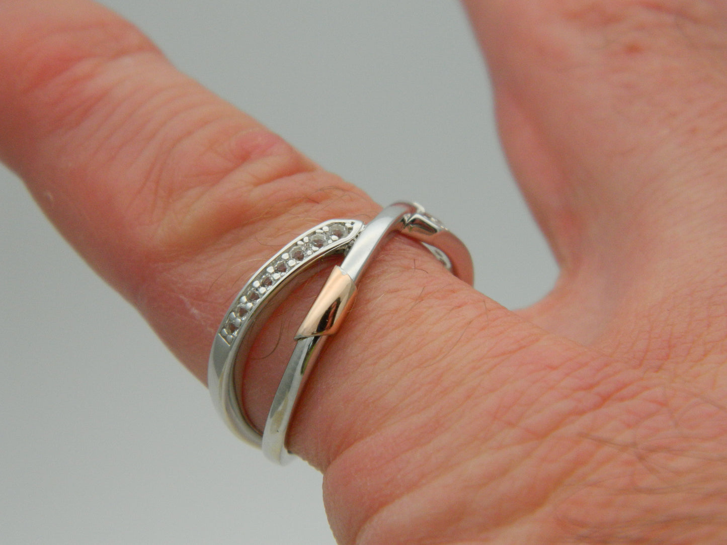 Clogau Sterling Silver & 9ct Rose Gold Showstopper Topaz Ring RRP £420.00 size M