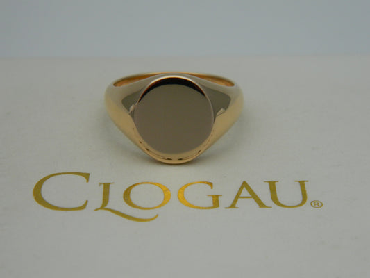 Clogau 18ct Gold 1854 Blend 9.6g Oval Signet Ring RRP £2,240.00 size P (slight second)