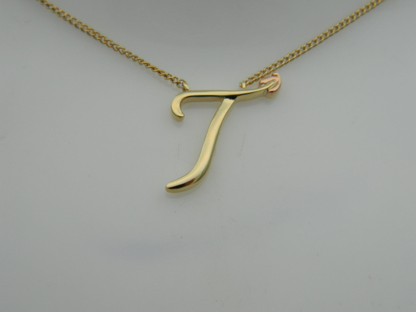 Clogau 9ct Yellow & Rose Gold Tree of Life Letter T Necklace