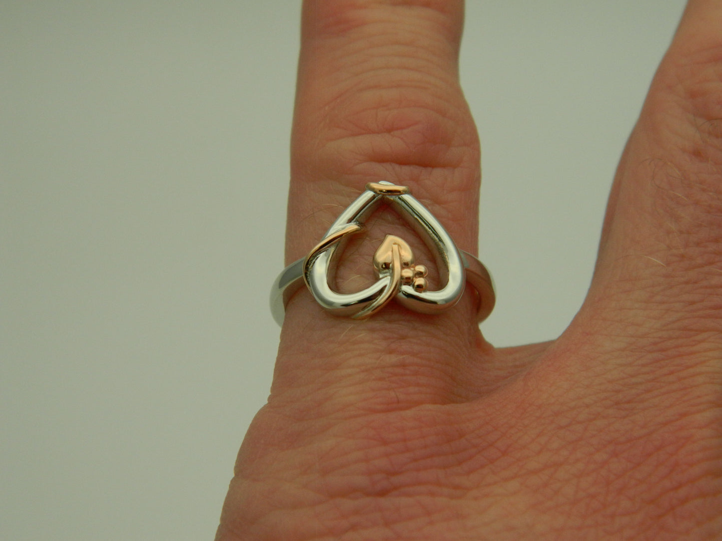 Clogau Sterling Silver & 9ct Rose Gold Tree of Life Vine Heart Ring RRP £139.00 size M, N, O or P