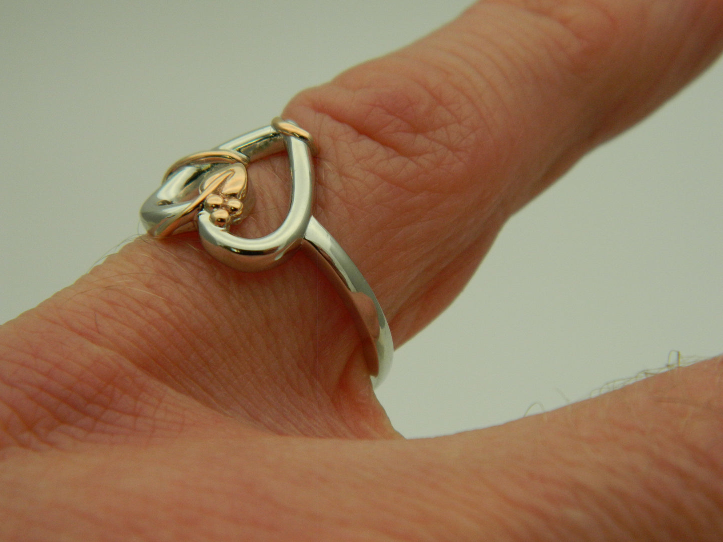 Clogau Sterling Silver & 9ct Rose Gold Tree of Life Vine Heart Ring RRP £139.00 size M, N, O or P