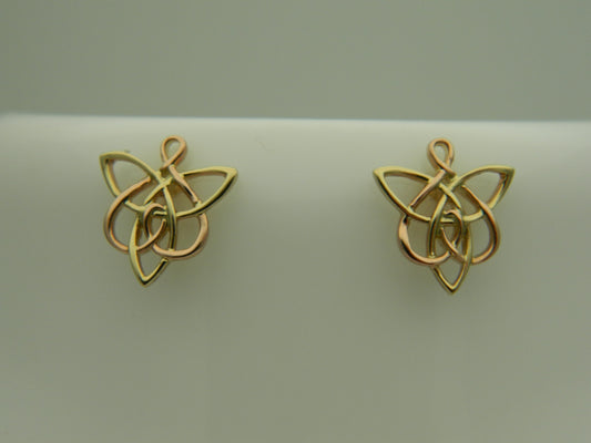 Clogau 9ct Yellow & Rose Gold Fairies of the Mine Stud Earrings RRP £440.00