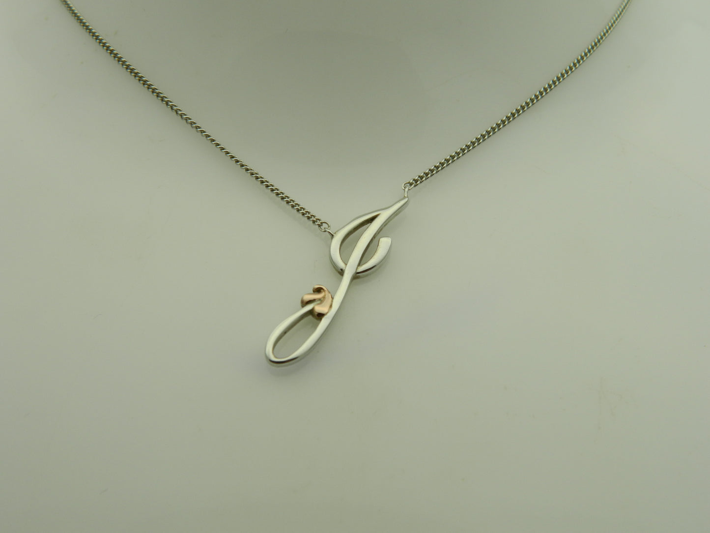 Clogau Sterling Silver & 9ct Rose Gold Tree of Life Letter J Necklace (pre-loved)