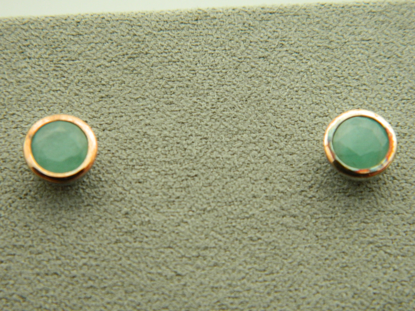 Clogau Sterling Silver & 9ct Rose Gold Emerald May Birthstone Stud Earrings