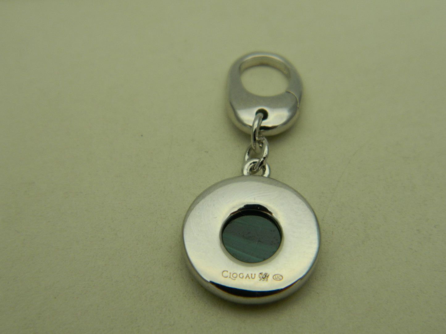 Clogau Sterling Silver & 9ct Rose Gold Padarn Green Malachite Charm