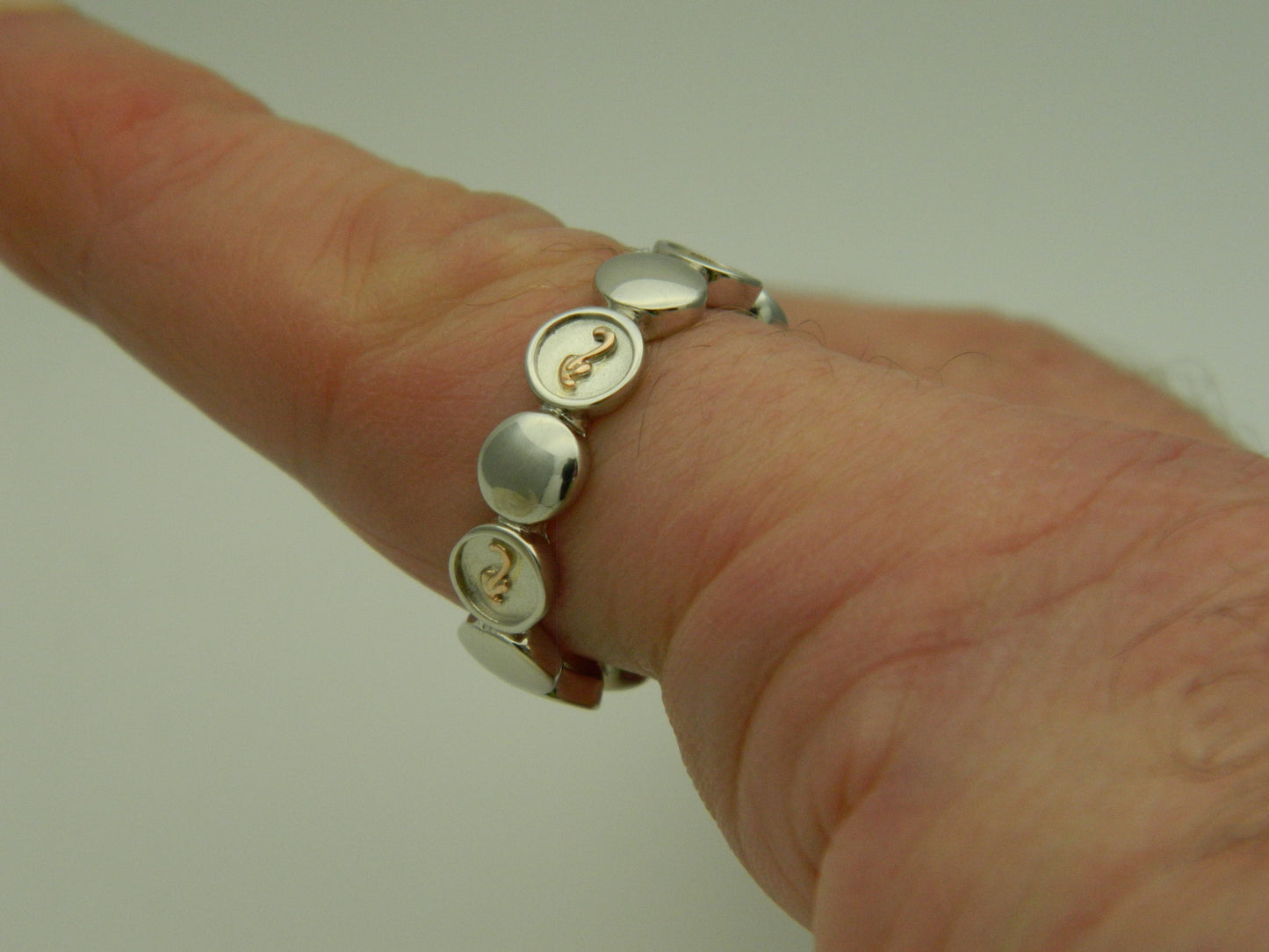 Clogau Sterling Silver & 9ct Rose Gold Tree of life Insignia Capstone Ring size L, Q or S