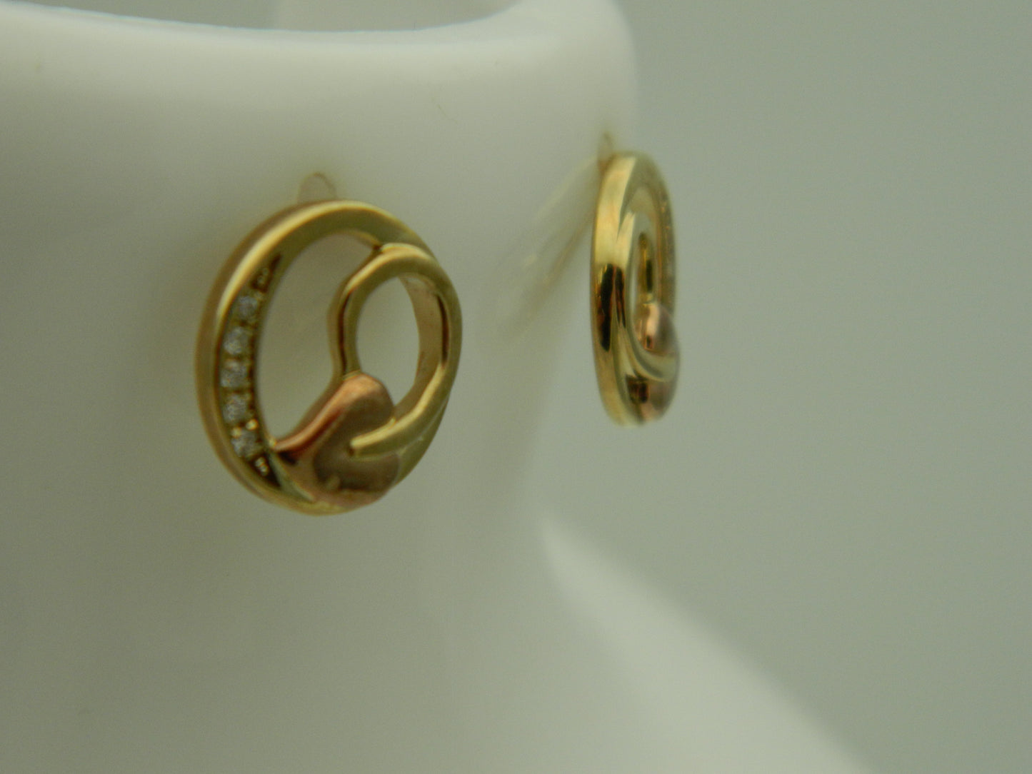 Clogau 9ct Yellow & Rose Gold Tree of Life Diamond Stud Earrings RRP £490.00