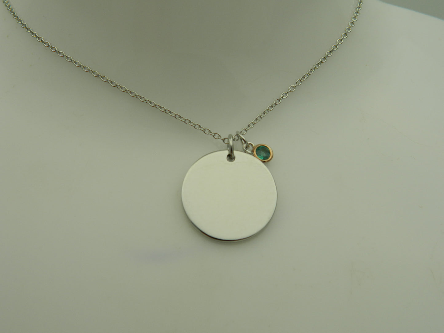 Clogau Sterling Silver & 9ct Rose Gold Celebration Emerald May Birthstone Pendant RRP £169.00