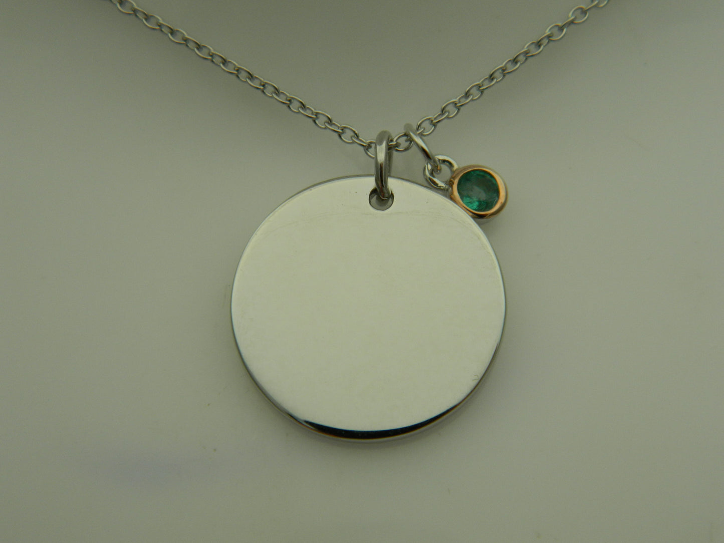 Clogau Sterling Silver & 9ct Rose Gold Celebration Emerald May Birthstone Pendant RRP £169.00