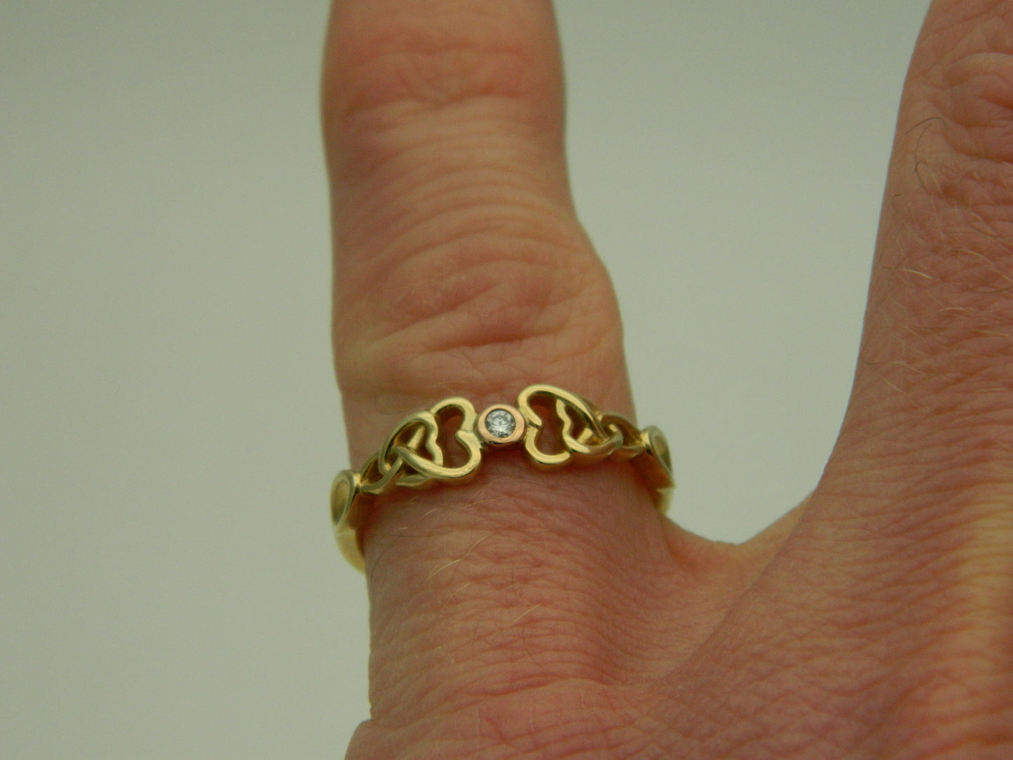 Clogau 9ct Gold Lovespoons Diamond Ring RRP £420.00 size P