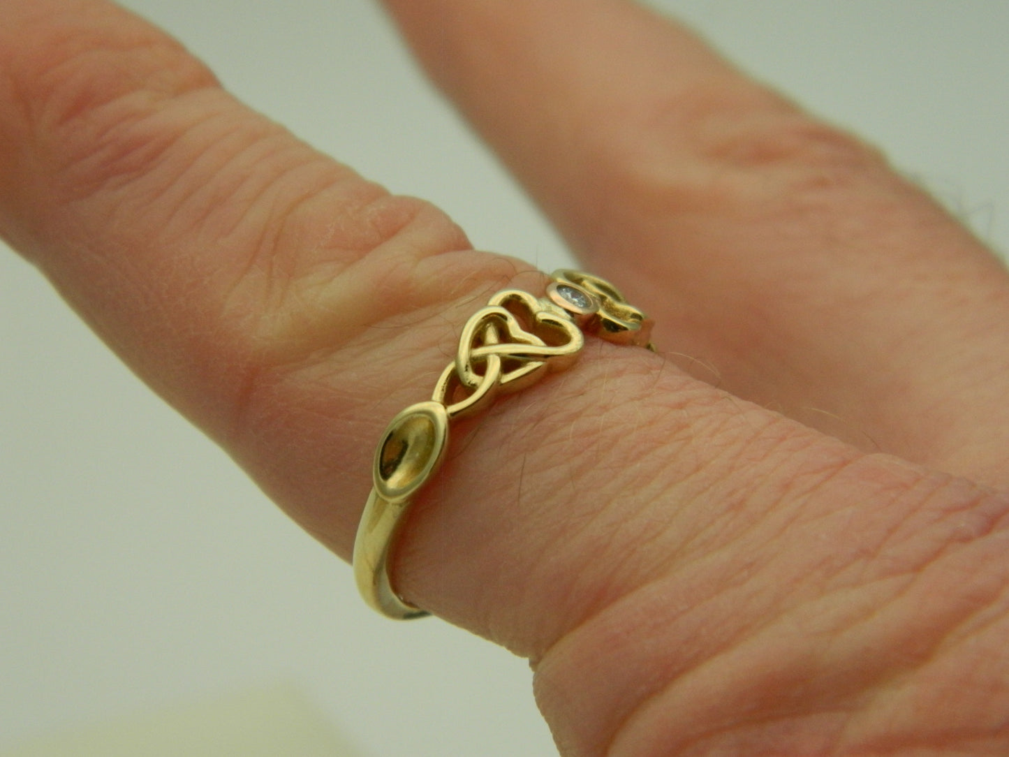 Clogau 9ct Gold Lovespoons Diamond Ring RRP £420.00 size P