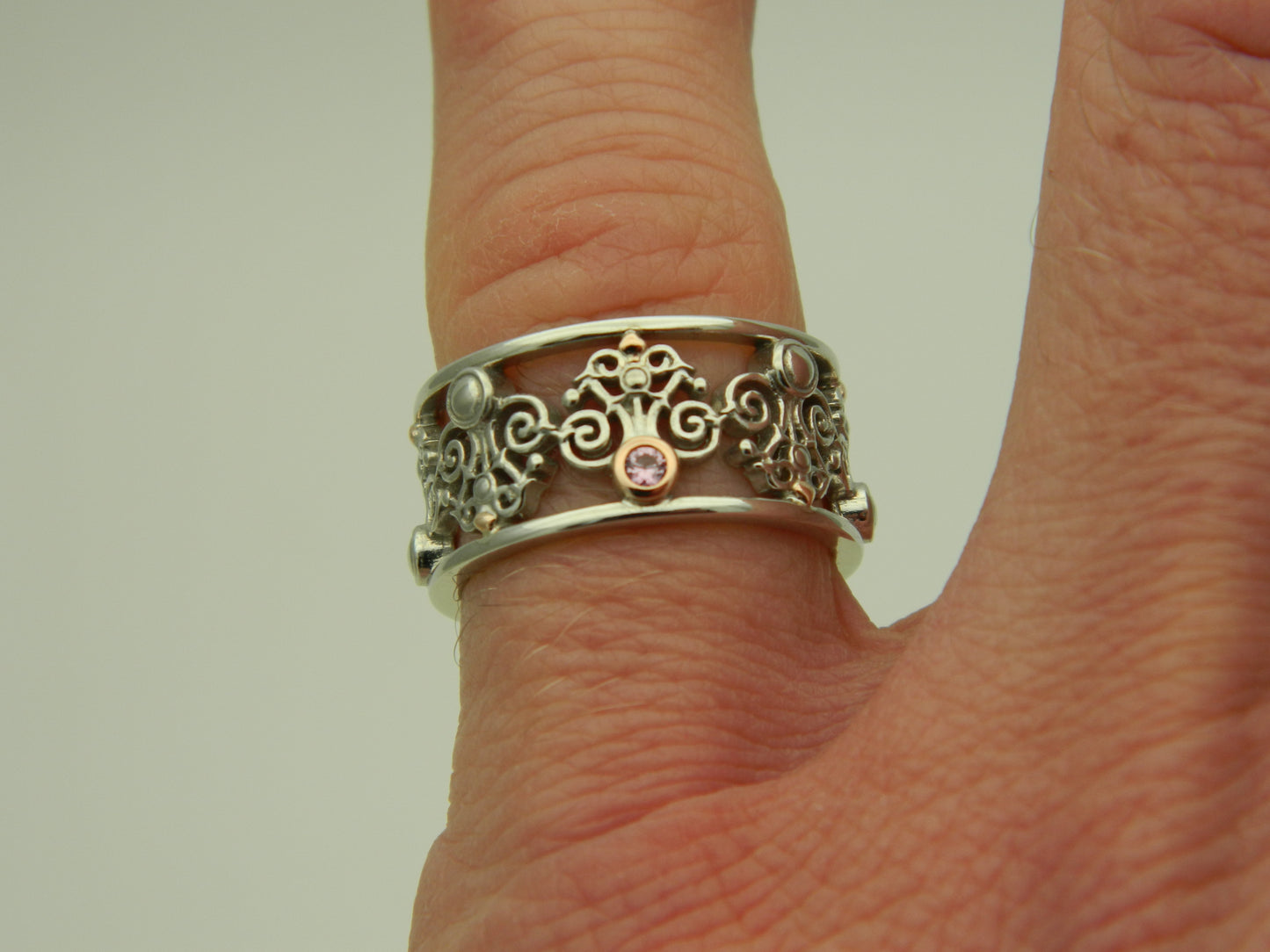 Clogau Sterling Silver & 9ct Rose Gold Bohemia Pink Sapphire Ring RRP £149.00 size L or O