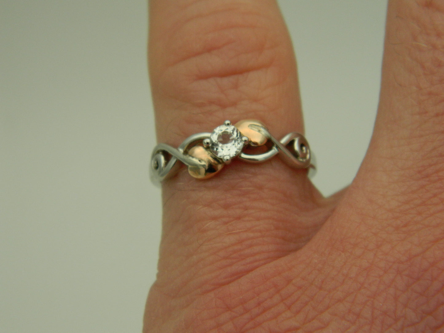 Clogau Sterling Silver & 9ct Rose Gold Tree of Live Topaz Anniversary Ring RRP £149.00 size N or O