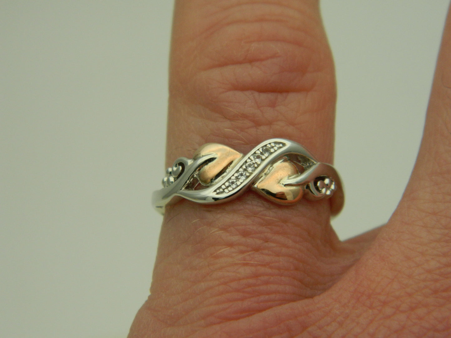 Clogau Sterling Silver & 9ct Rose Gold Vine Topaz Ring RRP £159.00 size N or P