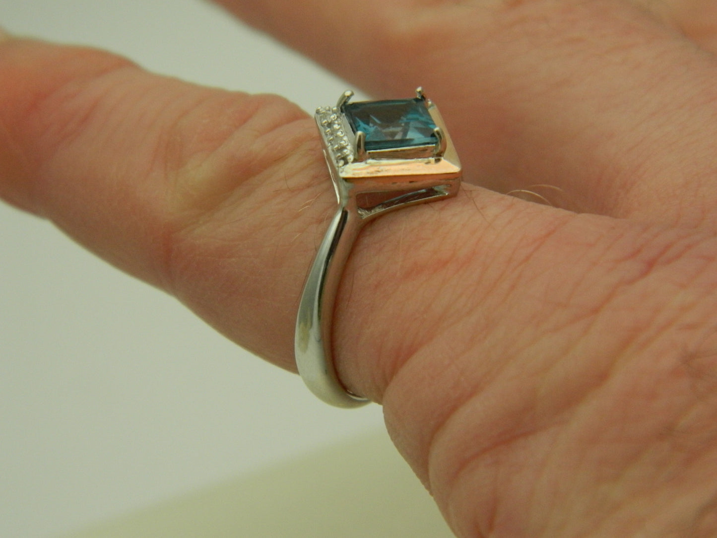 Clogau Sterling Silver & 9ct Rose Gold Kensington Love Story Blue Topaz Ring RRP £229.00 size P