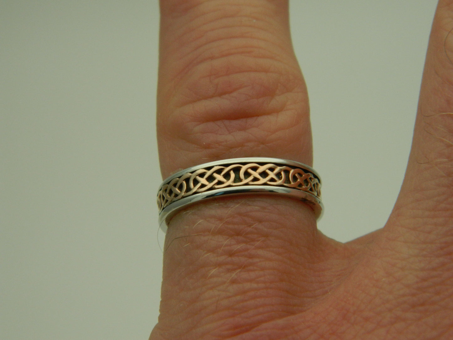 Clogau Sterling Silver & 9ct Rose Gold Annwyl Slim Channel Ring RRP £189.00 size N